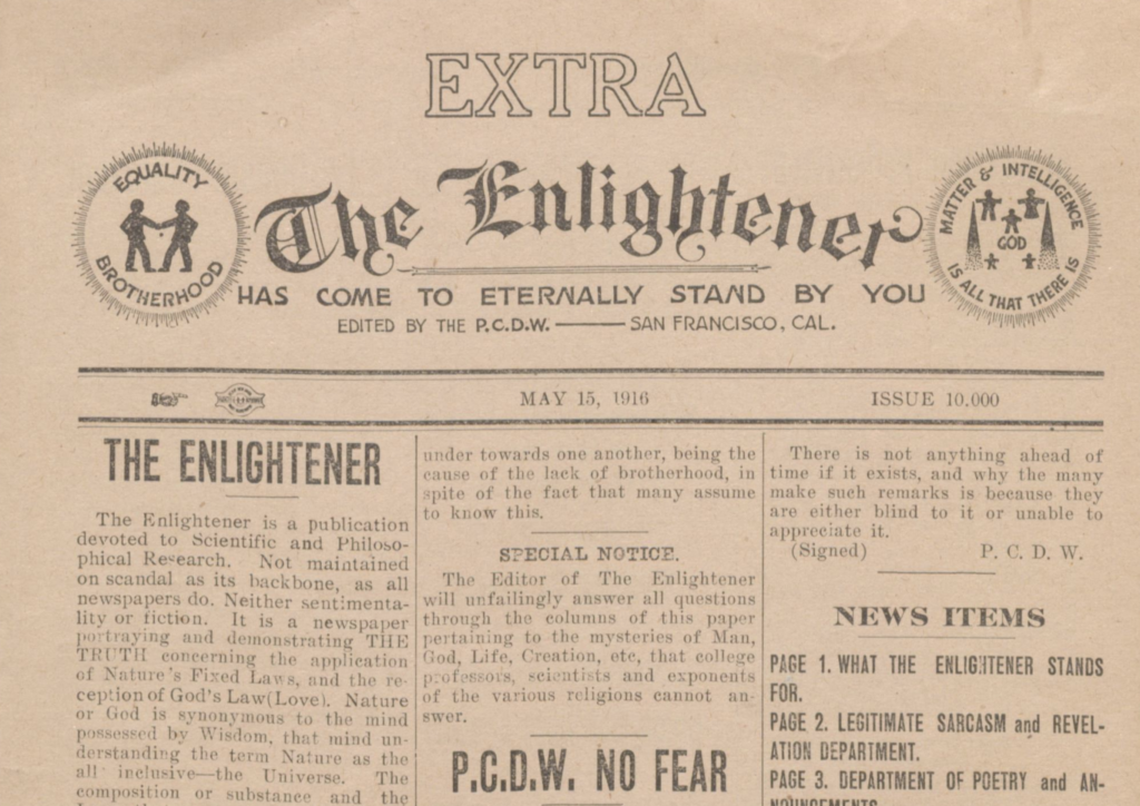 The Enlightener masthead